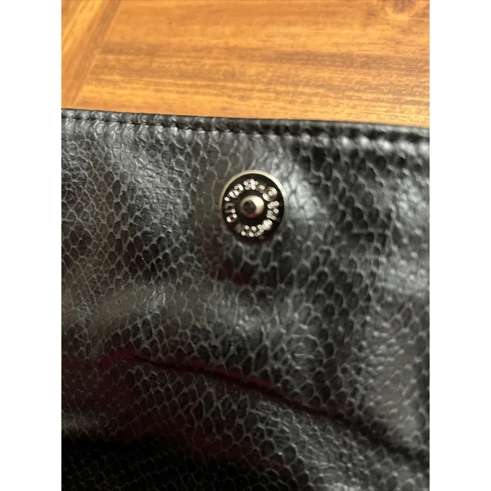 Vintage JL Black‎ Python Print Wristlet Wallet